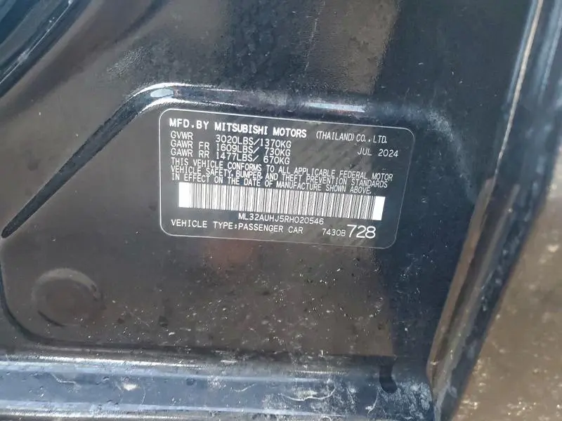 2024 MITSUBISHI MIRAGE ES  