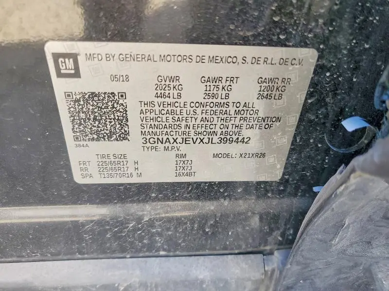 2018 CHEVROLET EQUINOX LT  