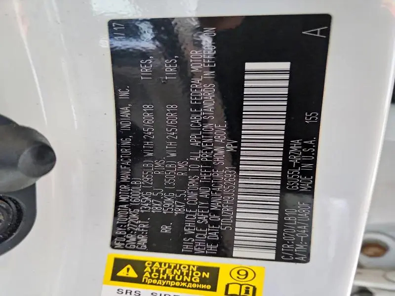 2018 TOYOTA HIGHLANDER SE  