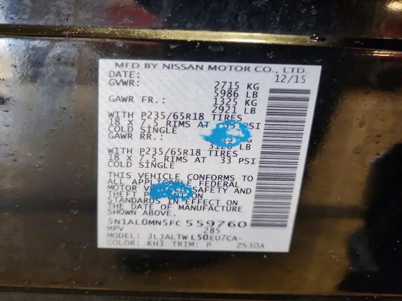 2015 INFINITI QX60 BASE  