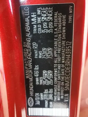 2024 HYUNDAI TUCSON LIMITED  