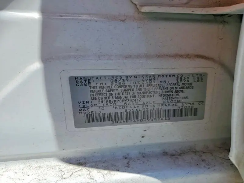 2017 NISSAN SENTRA SR  