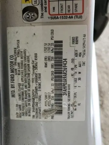 2010 FORD FUSION SEL  