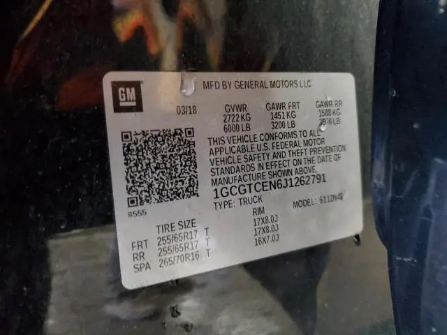 2018 CHEVROLET COLORADO LT  