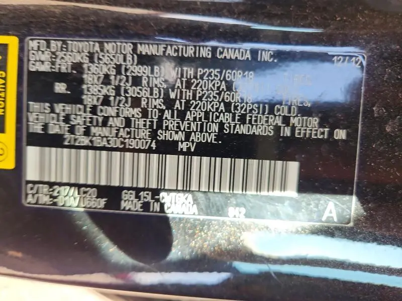 2013 LEXUS RX 350 BASE  