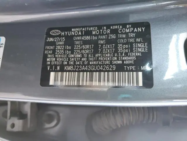 2016 HYUNDAI TUCSON SE  