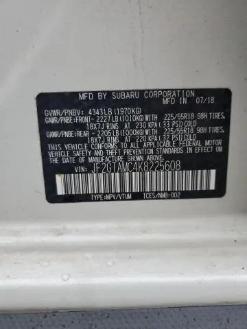 2019 SUBARU CROSSTREK LIMITED  