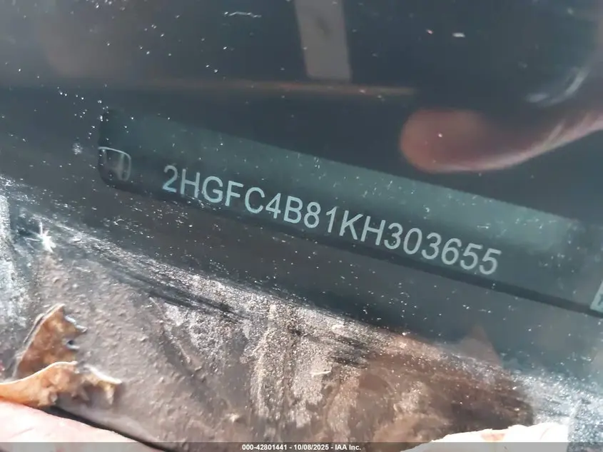 2019 HONDA CIVIC SPORT