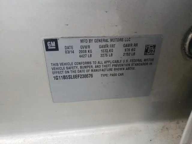 2014 CHEVROLET MALIBU LS  