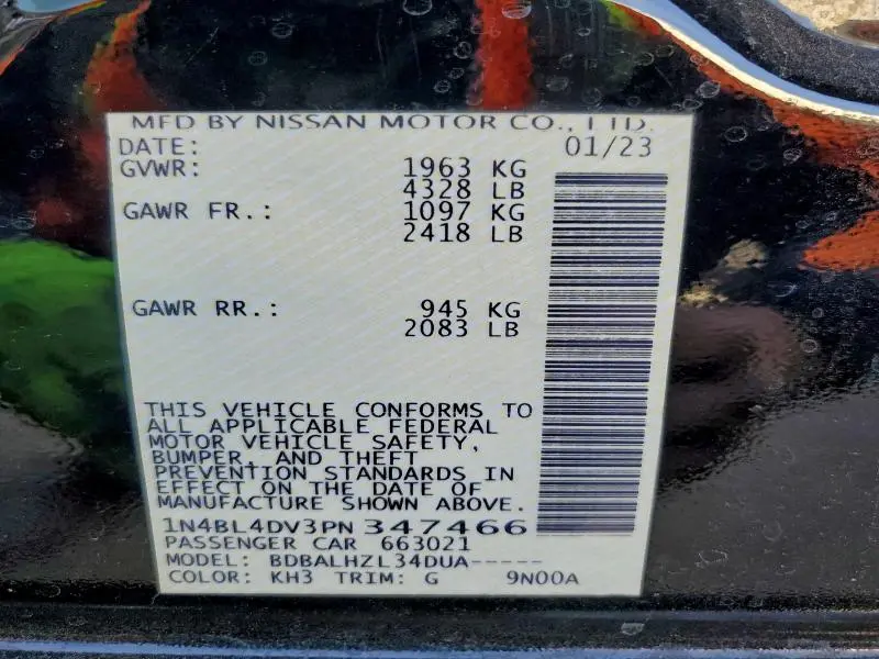 2023 NISSAN ALTIMA 2.5 SV  