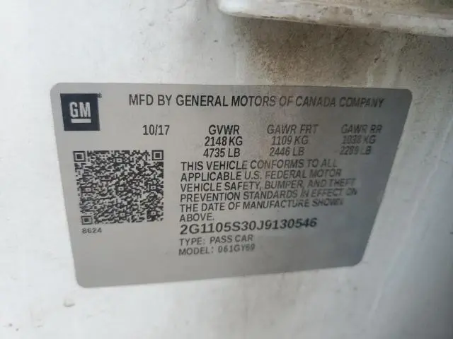 2018 CHEVROLET IMPALA LT  