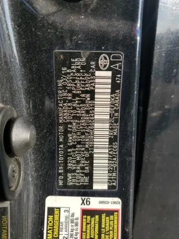 2016 TOYOTA COROLLA L  