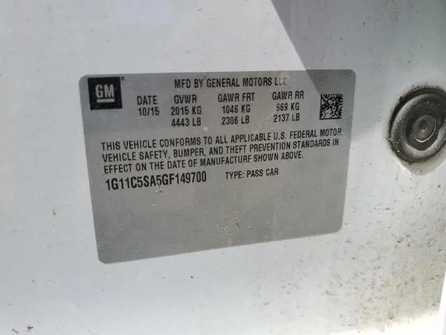 2016 CHEVROLET MALIBU LIMITED LT  