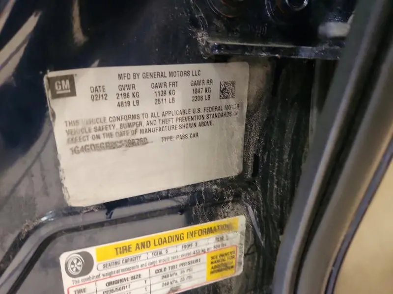 2012 BUICK LACROSSE PREMIUM  