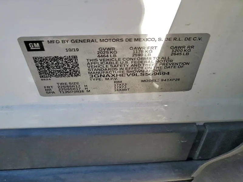 2020 CHEVROLET EQUINOX LS  