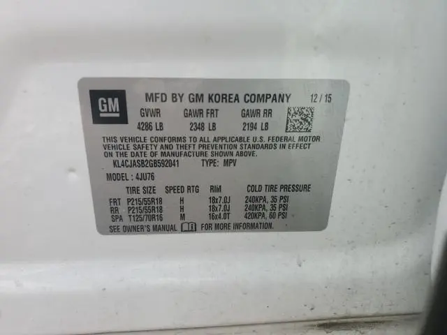 2016 BUICK ENCORE   
