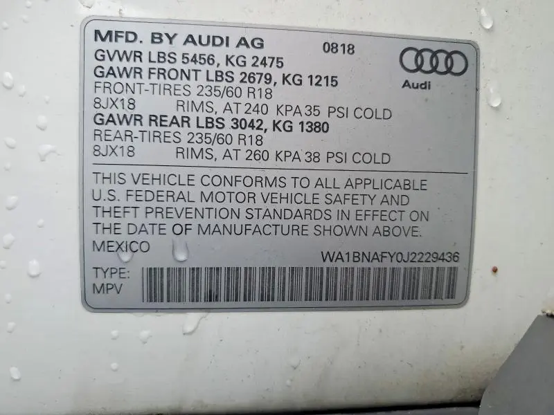 2018 AUDI Q5 PREMIUM PLUS  