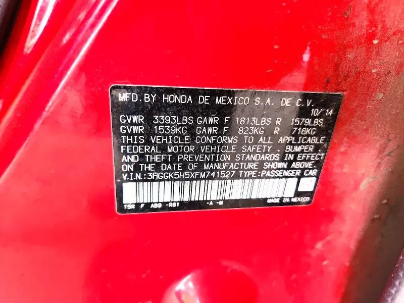2015 HONDA FIT LX  
