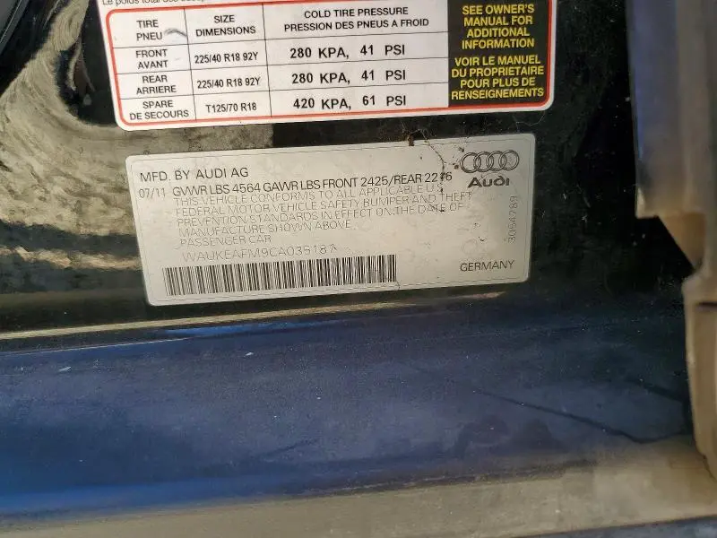 2012 AUDI A3 PREMIUM PLUS  