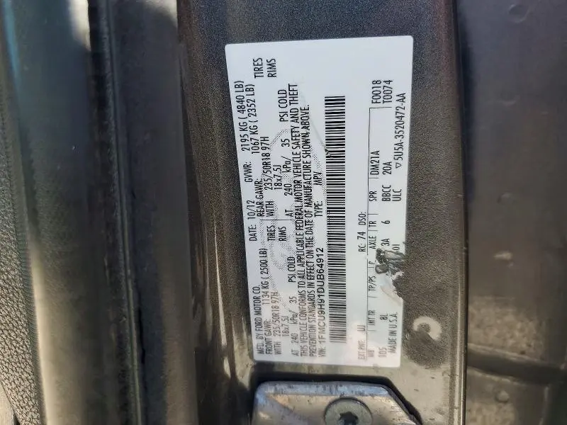 2013 FORD ESCAPE SEL  