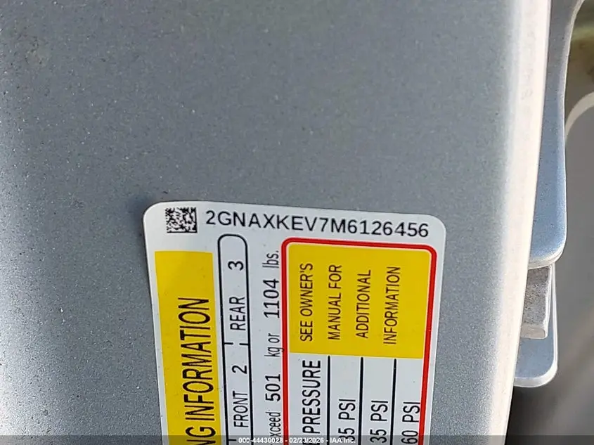 2021 CHEVROLET EQUINOX FWD LT