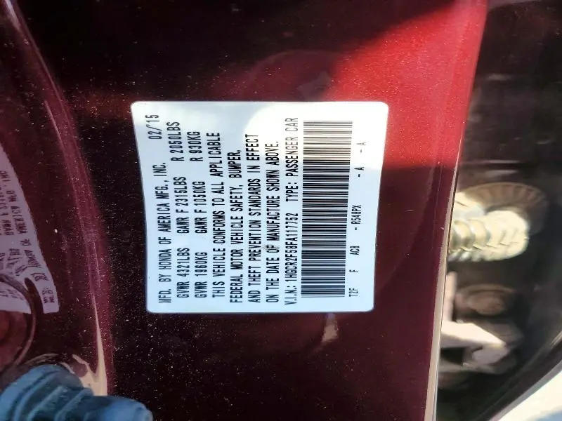 2015 HONDA ACCORD SPORT  
