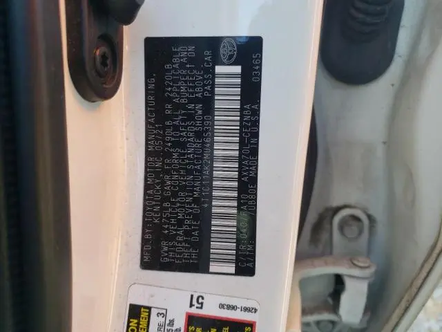 2021 TOYOTA CAMRY LE  