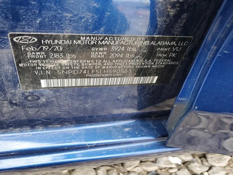 2020 HYUNDAI ELANTRA SE  