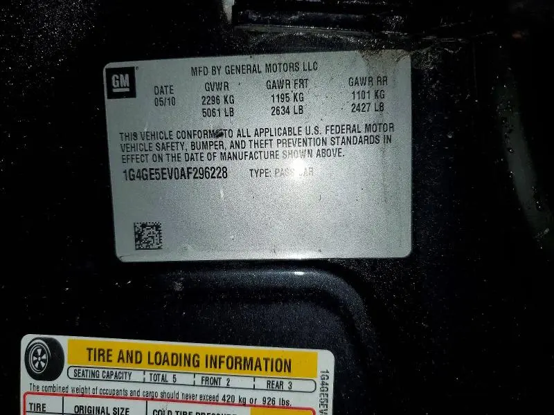 2010 BUICK LACROSSE CXS  