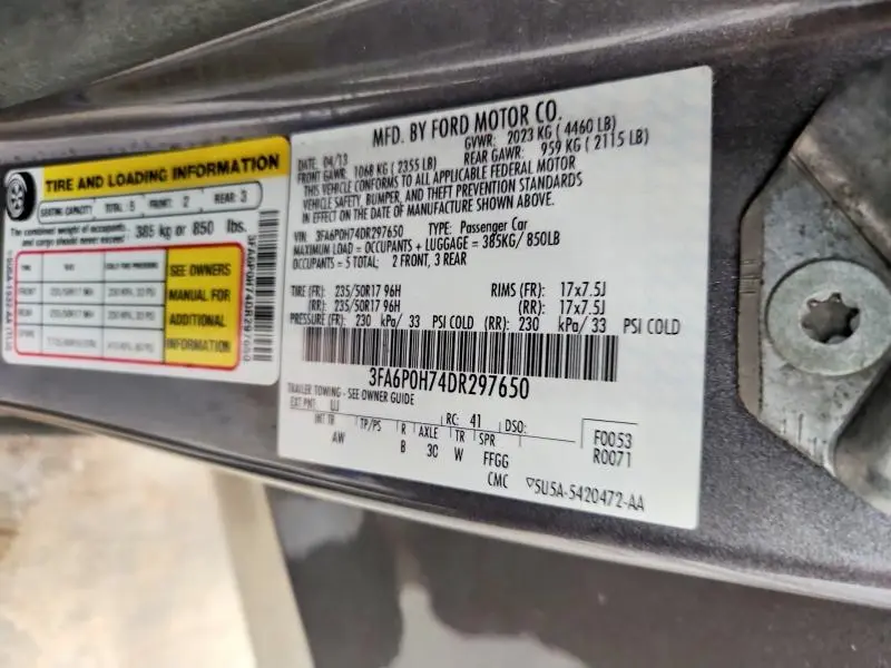 2013 FORD FUSION SE  