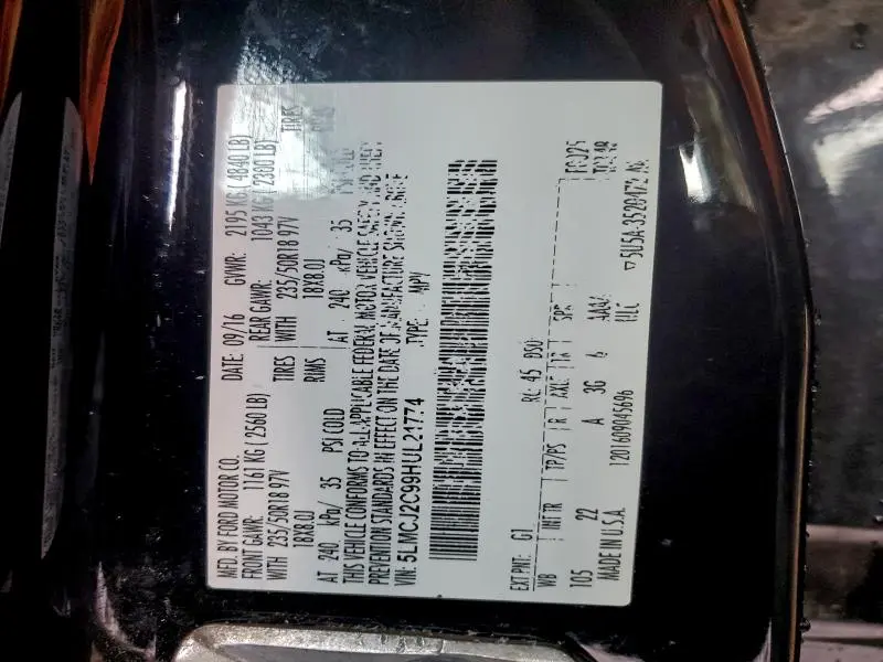 2017 LINCOLN MKC SELECT  