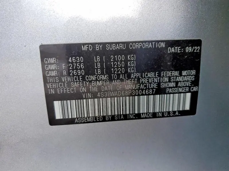 2023 SUBARU LEGACY PREMIUM  