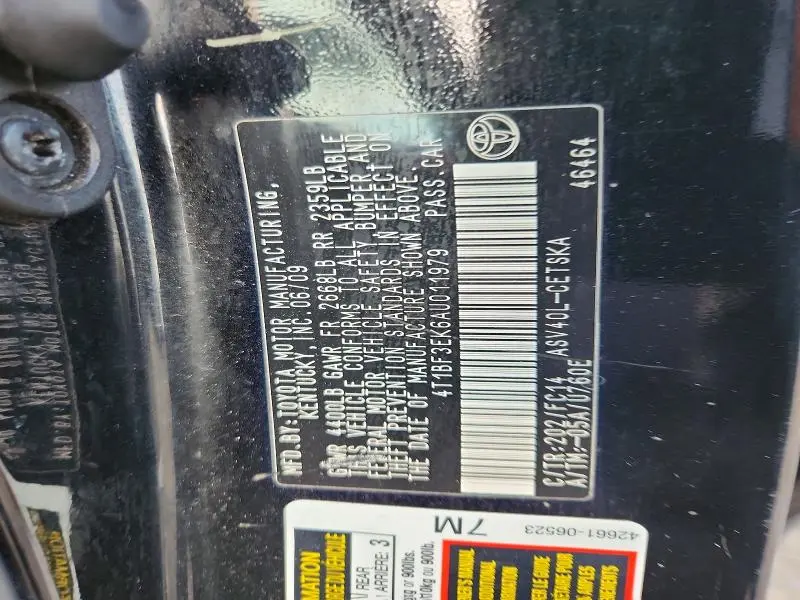2010 TOYOTA CAMRY LE  