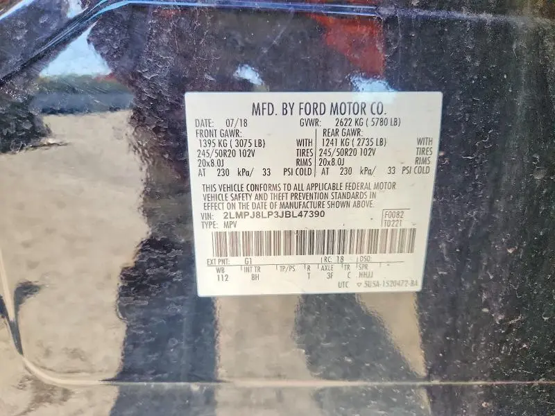 2018 LINCOLN MKX RESERVE  
