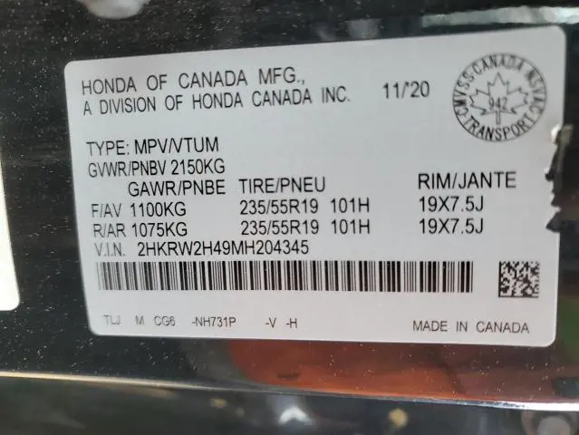 2021 HONDA CR-V SPORT  