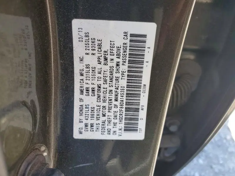 2013 HONDA ACCORD EXL  