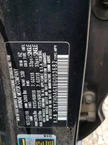2011 HYUNDAI SANTA FE SE  