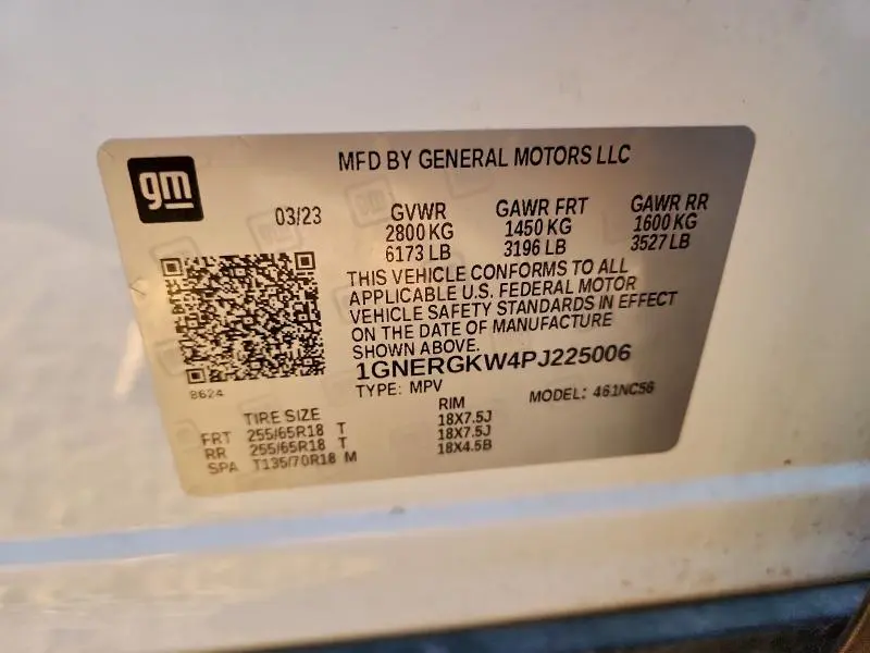 2023 CHEVROLET TRAVERSE LT  