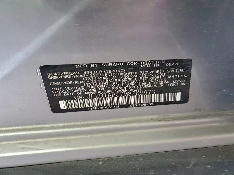 2021 SUBARU CROSSTREK PREMIUM  