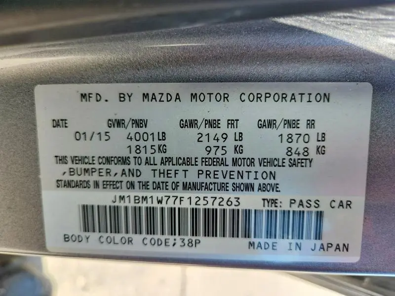 2015 MAZDA 3 GRAND TOURING  