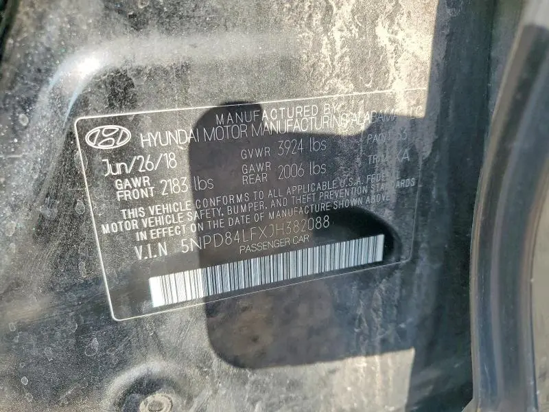 2018 HYUNDAI ELANTRA SEL  