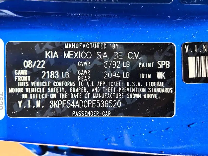 2023 KIA FORTE GT LINE  