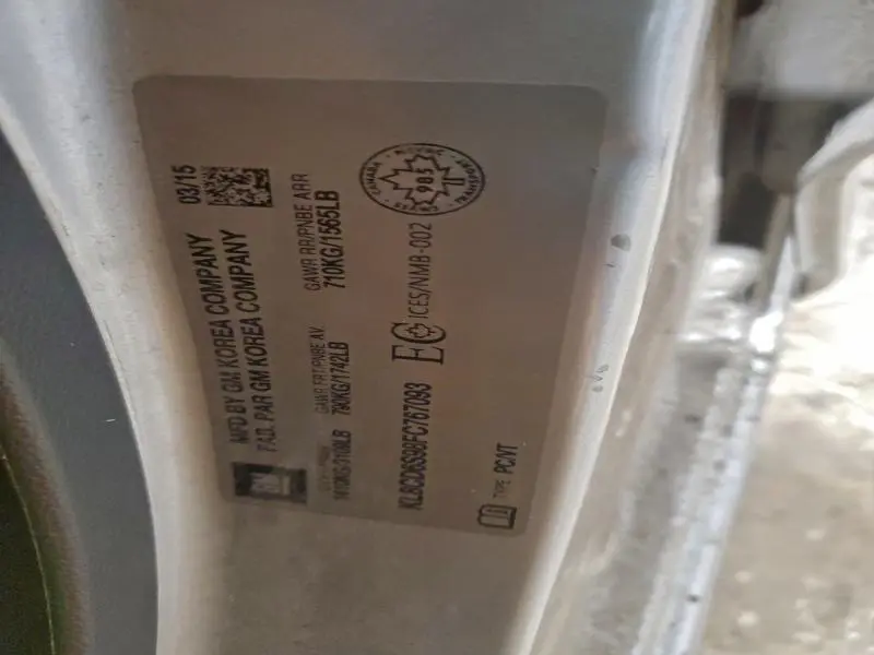 2015 CHEVROLET SPARK 1LT  