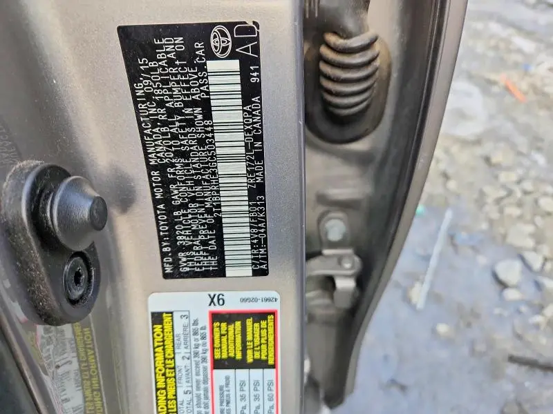 2016 TOYOTA COROLLA ECO  