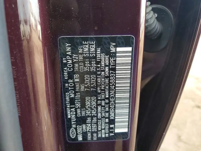 2022 HYUNDAI PALISADE SEL  