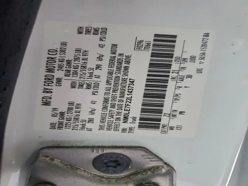 2020 FORD TRANSIT CONNECT XLT  