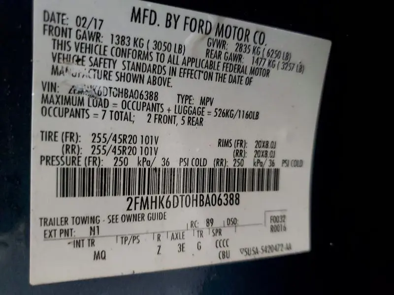 2017 FORD FLEX   