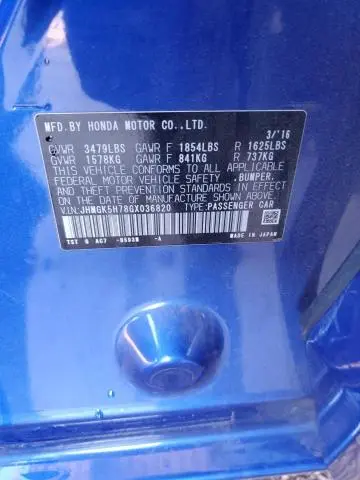 2016 HONDA FIT EX  