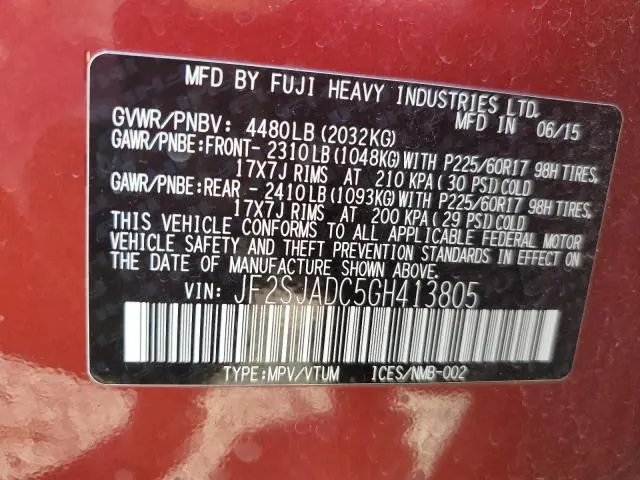 2016 SUBARU FORESTER 2.5I PREMIUM  