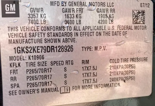 2013 GMC YUKON XL K1500 SLT  